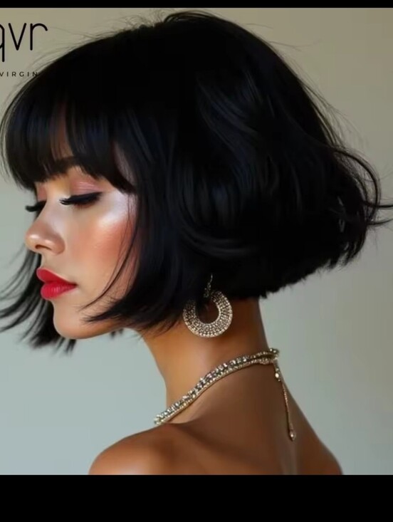 Other - Classic Straight Bob Wig with Blunt Bangs